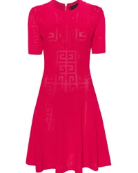 Givenchy Ausgestelltes Kleid in Lochstrick Rot