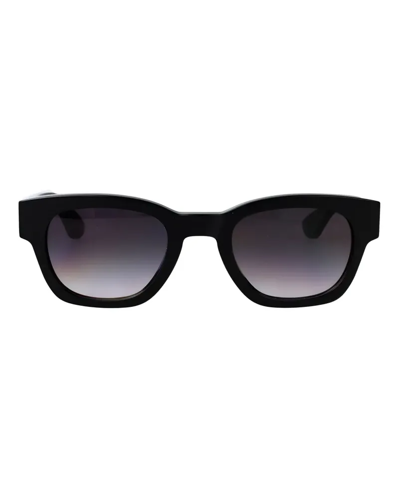 Alexander McQueen Sonnenbrille mit eckigem Gestell - Schwarz Schwarz