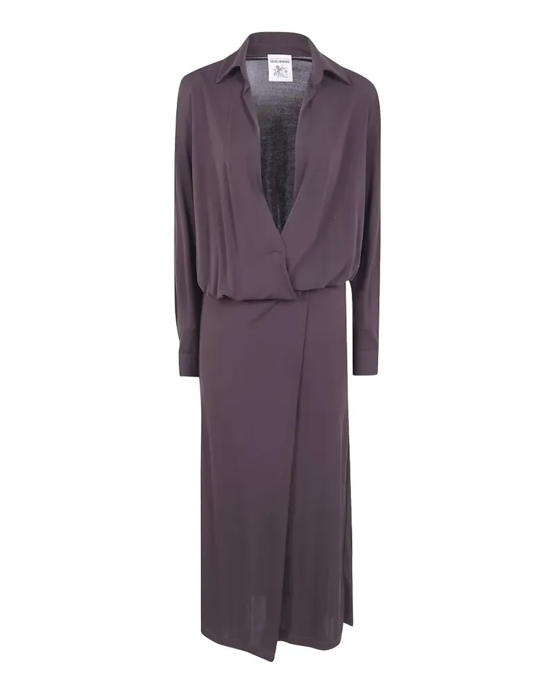 Semicouture belted wrap-style dress - Braun Braun