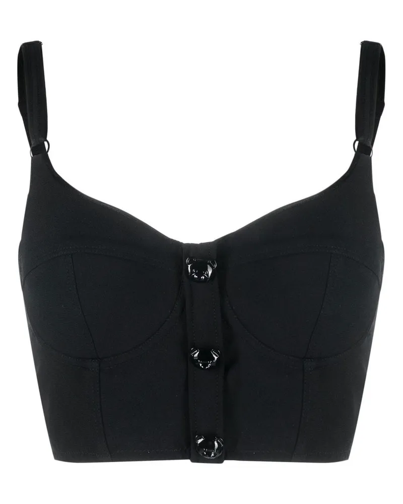 Moschino Bustier-Top mit Teddy - Schwarz Schwarz