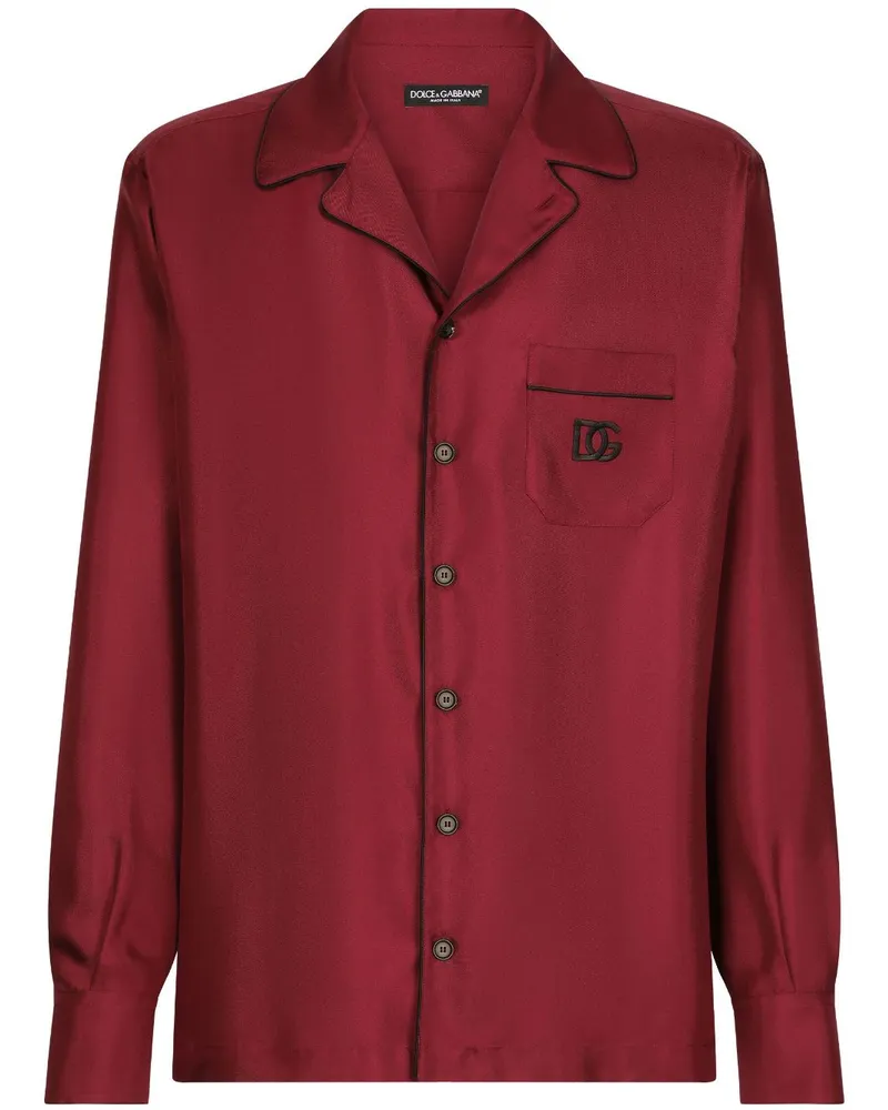 Dolce & Gabbana DG Essentials Seidenhemd - Rot Rot