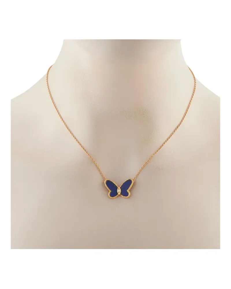 Van Cleef & Arpels 18K yellow gold diamond and lapis necklace Gold