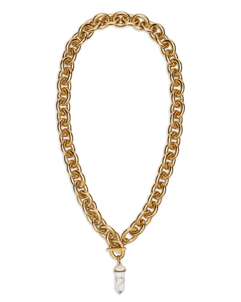 Roberto Cavalli Halskette mit Steinanhänger - Gold Gold
