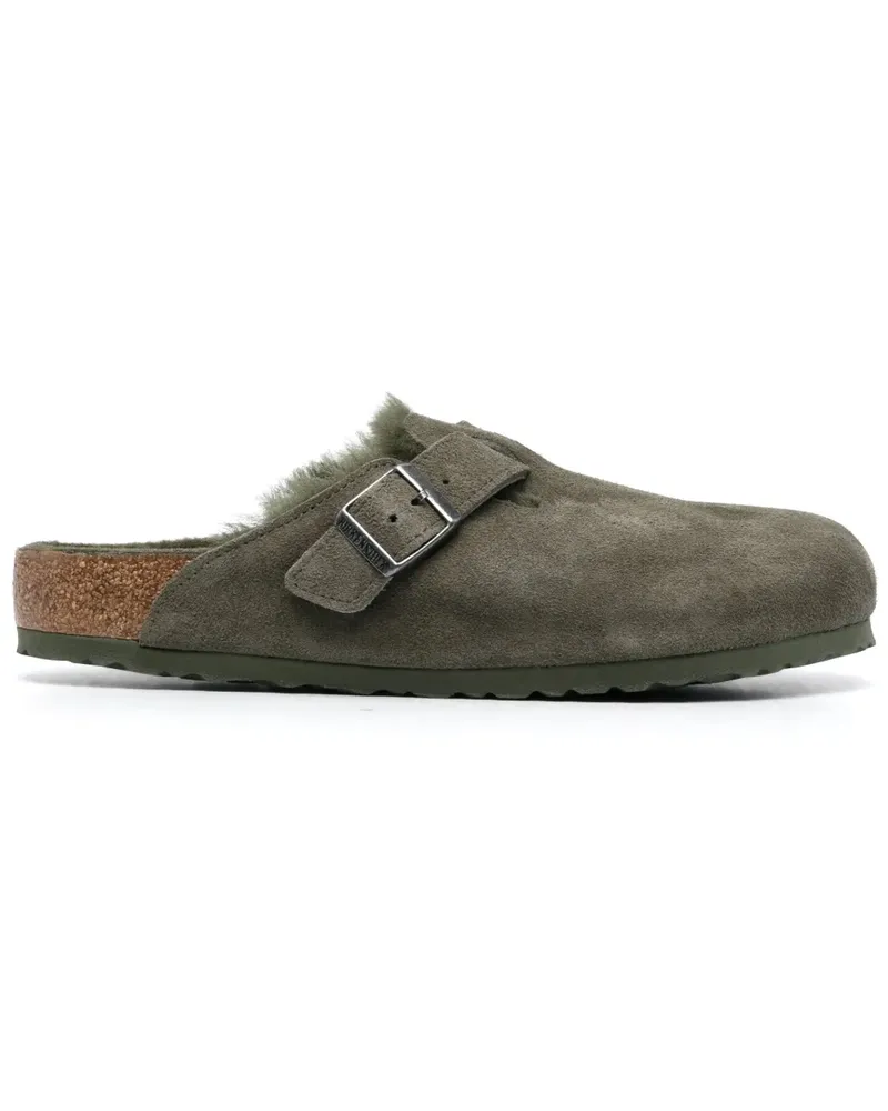 Birkenstock Boston Slipper aus Wildleder - Grün Grün