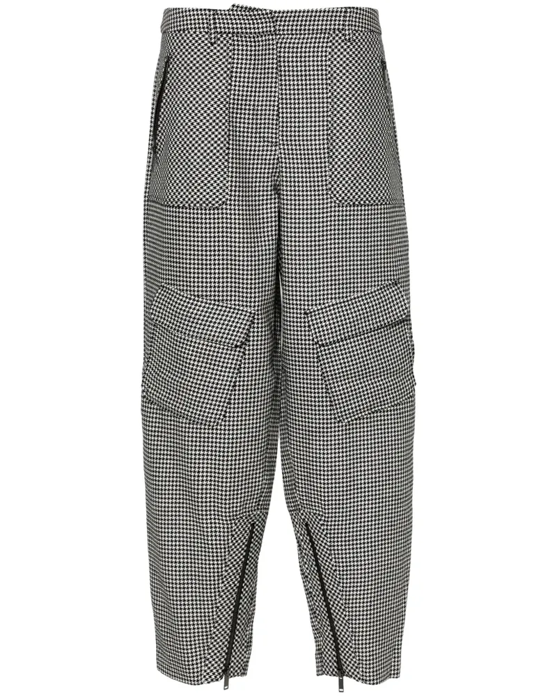 Iceberg Tapered-Hose mit Hahnentrittmuster - Schwarz Schwarz