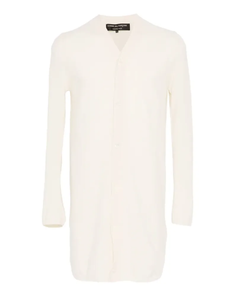 Comme des Garçons longline button-up cardigan - Nude Nude