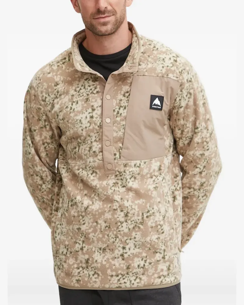 Burton pattern button sweatshirt - Nude Nude