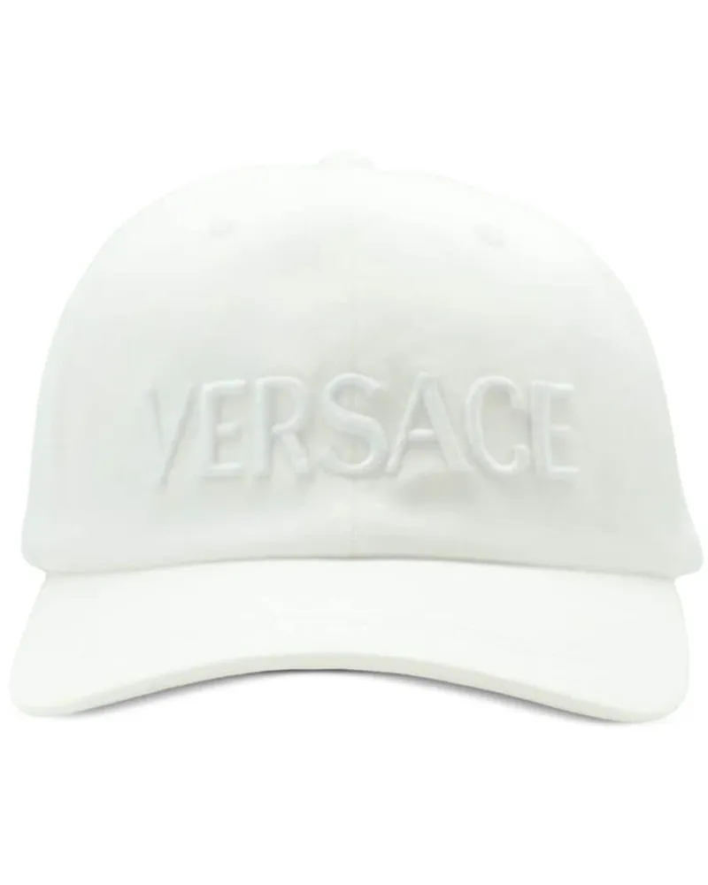 Versace Baseballkappe mit Logo-Prägung - Weiß Weiß
