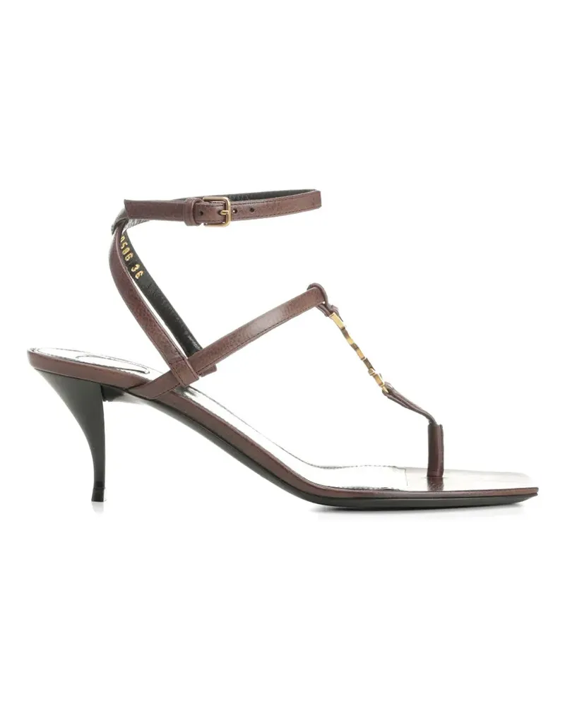 Saint Laurent Sandalen mit Logo-Detail - Braun Braun