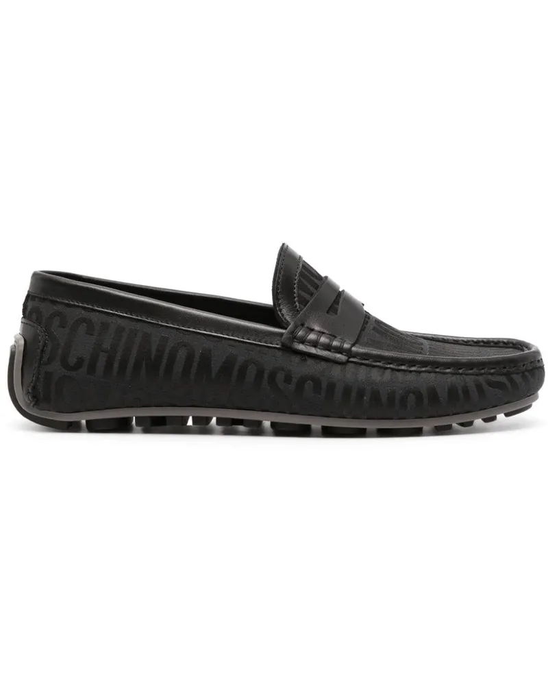 Moschino Loafer mit Monogramm Schwarz