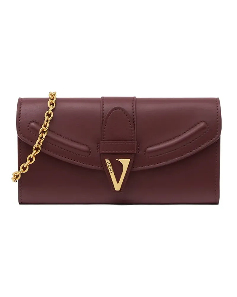 Versace Clutch mit Logo-Detail - Rot Rot