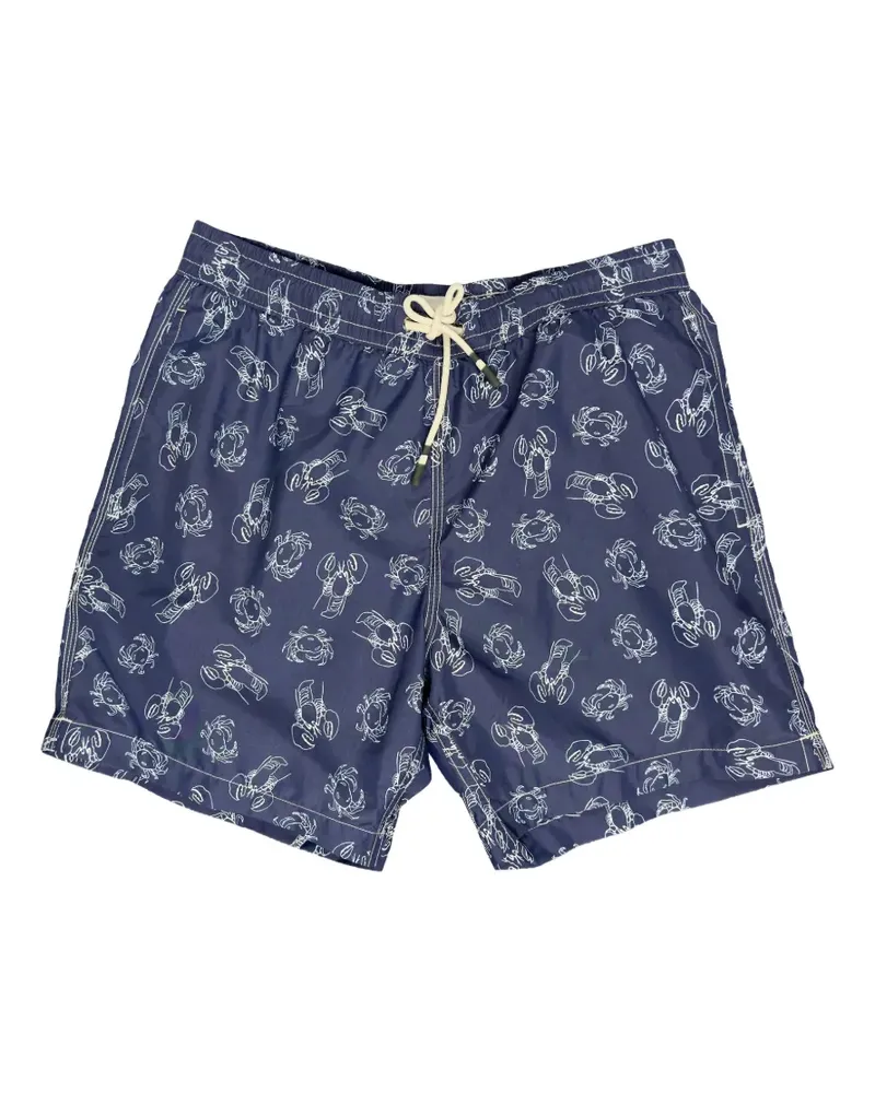 Hartford lobster-print drawstring swim shorts - Blau Blau