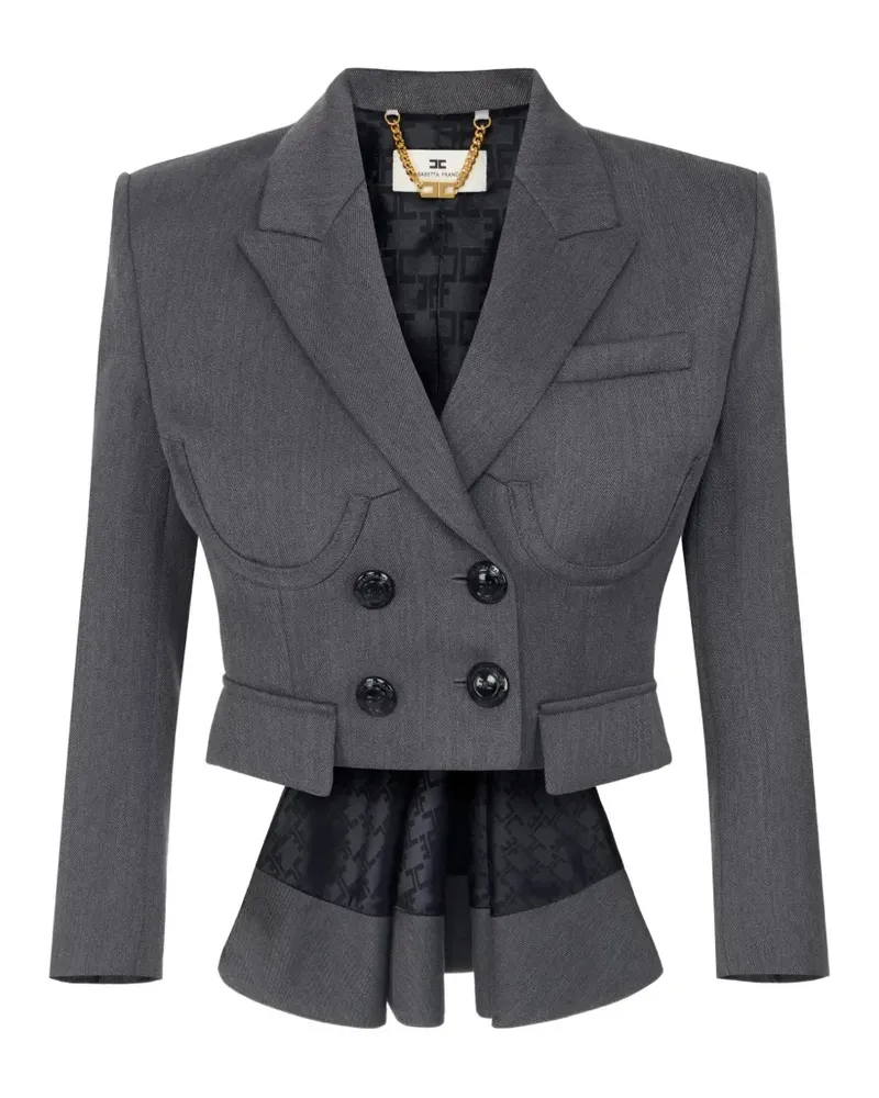 Elisabetta Franchi cool wool jacket - Grau Grau