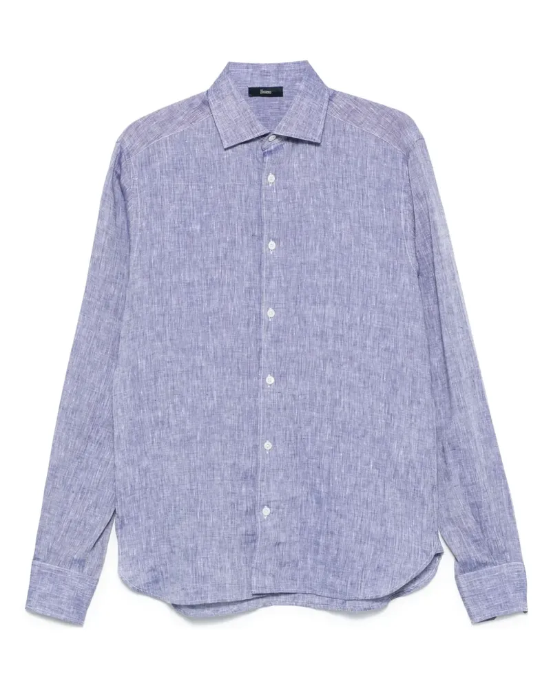 Herno Hemd aus Leinen - Blau Blau