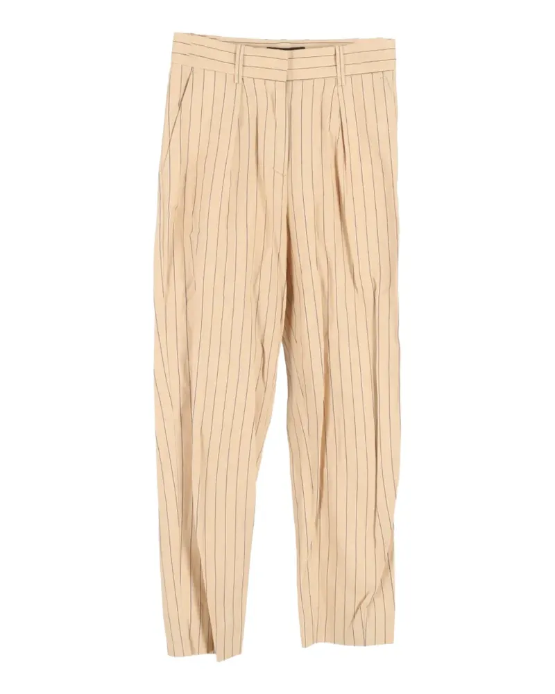 Maje striped wide-leg trousers - Nude Nude