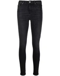 Karl Lagerfeld Skinny-Jeans mit Logo-Print Schwarz