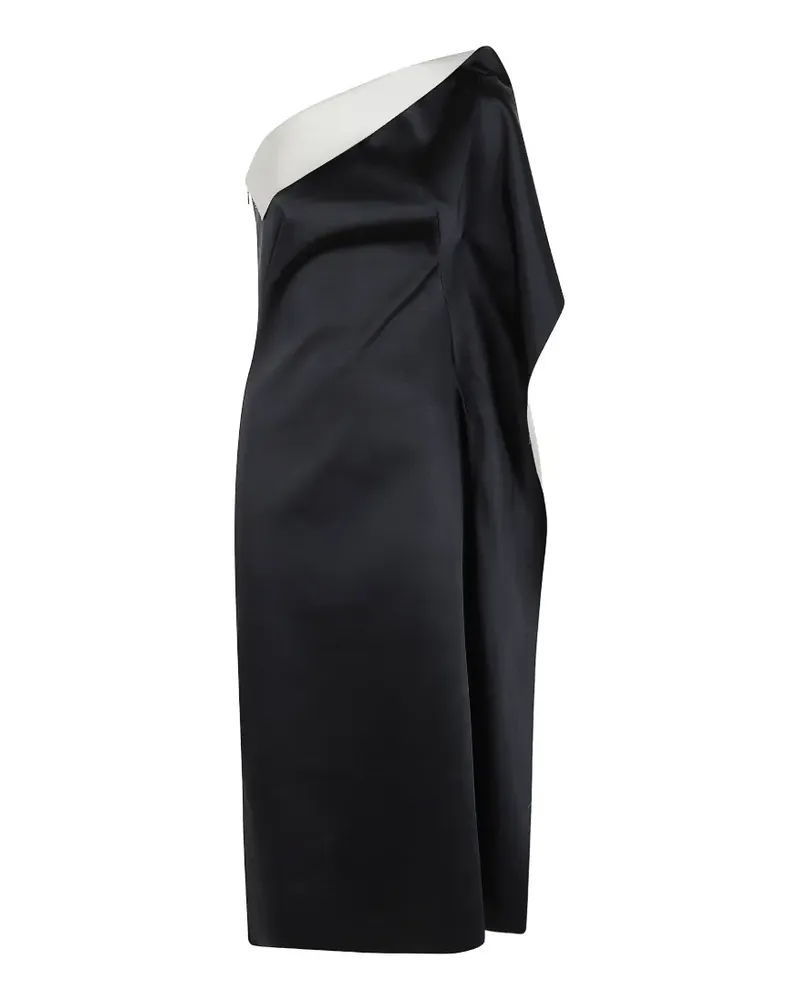 Róhe Drapiertes One-Shoulder-Midikleid - Schwarz Schwarz
