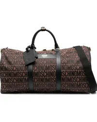 Moschino Reisetasche mit Logo-Print Braun