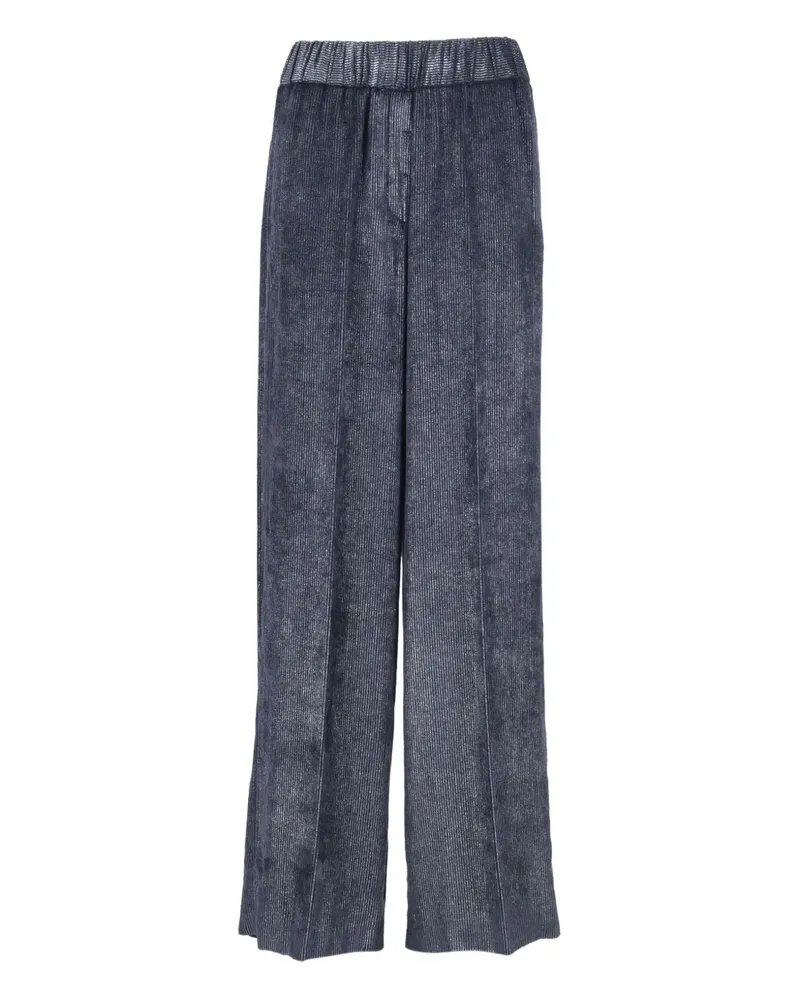 Peserico elastic-waist corduroy trousers - Blau Blau