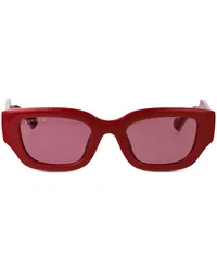 Gucci GG Sonnenbrille mit eckigem Gestell Rot