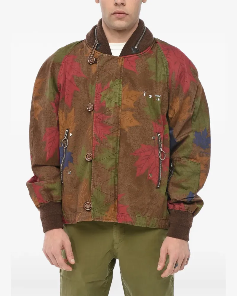 OFF-WHITE printed camouflage jacket - Braun Braun