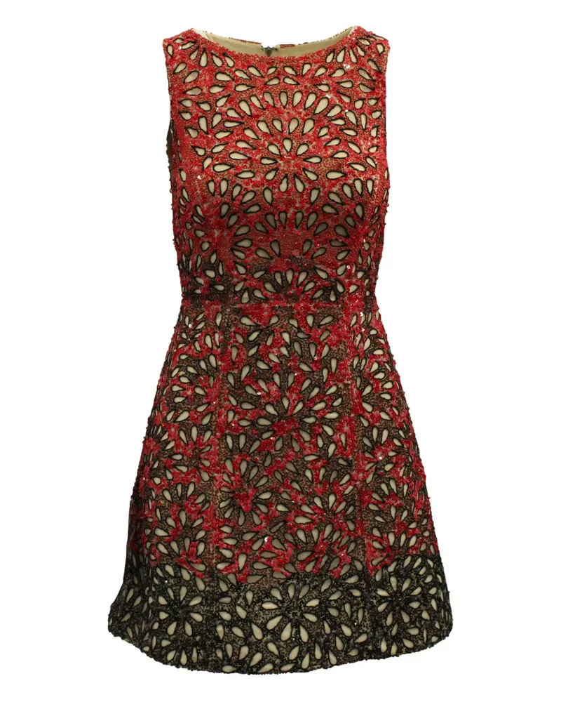 Alice + Olivia laser-cut sequin mini dress - Rot Rot