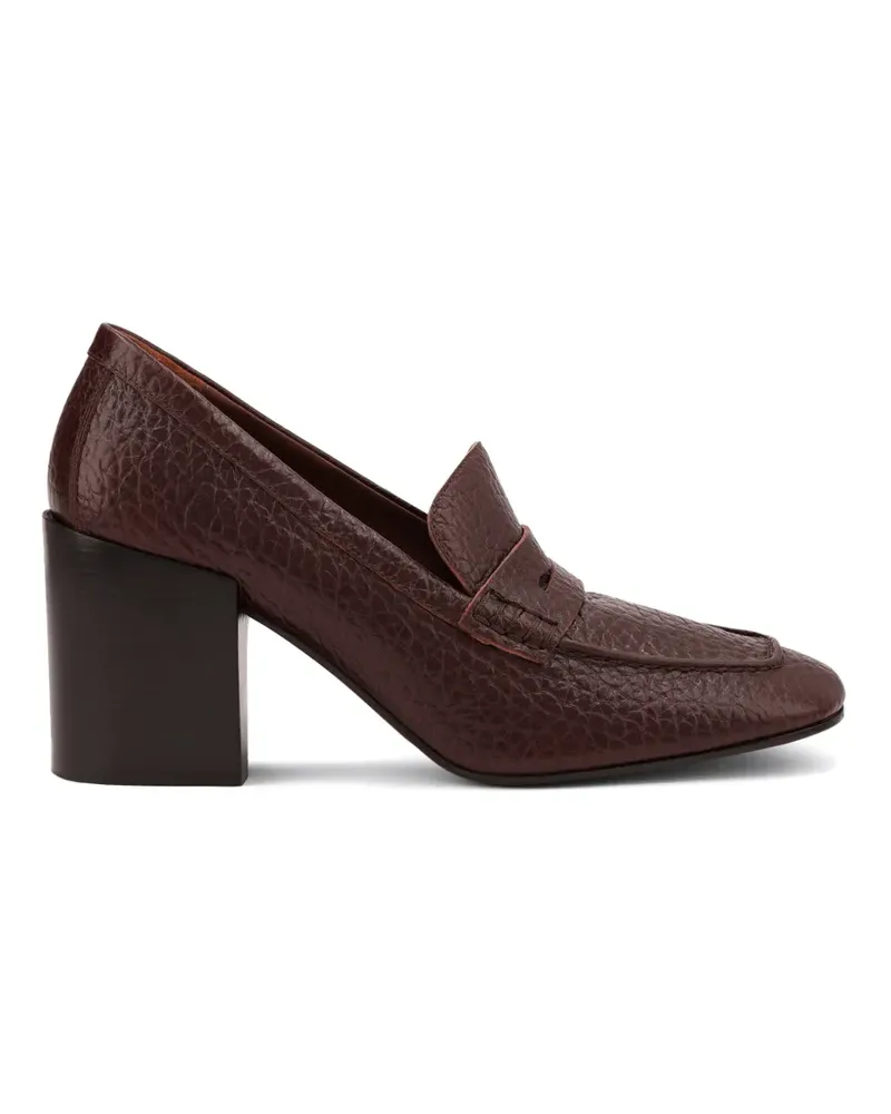 Dries van Noten heeled leather loafers - Rot Rot