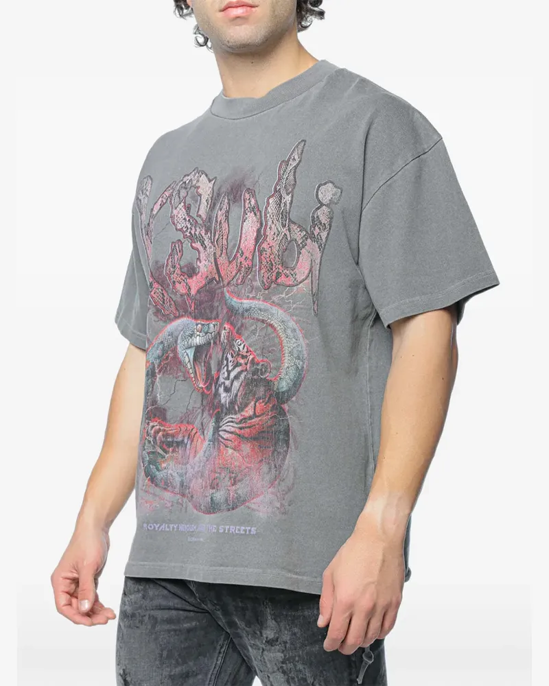 ksubi Ecess T-Shirt mit grafischem Print - Grau Grau