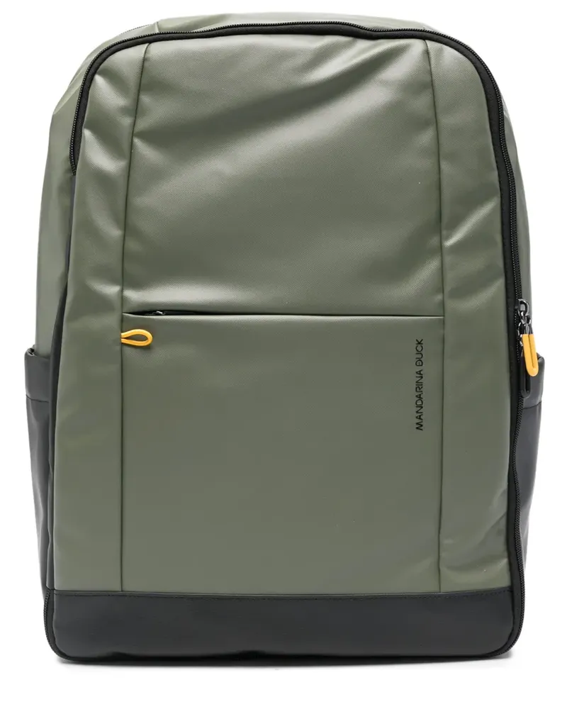 Mandarina Duck Rucksack mit Logo-Print - Grün Grün