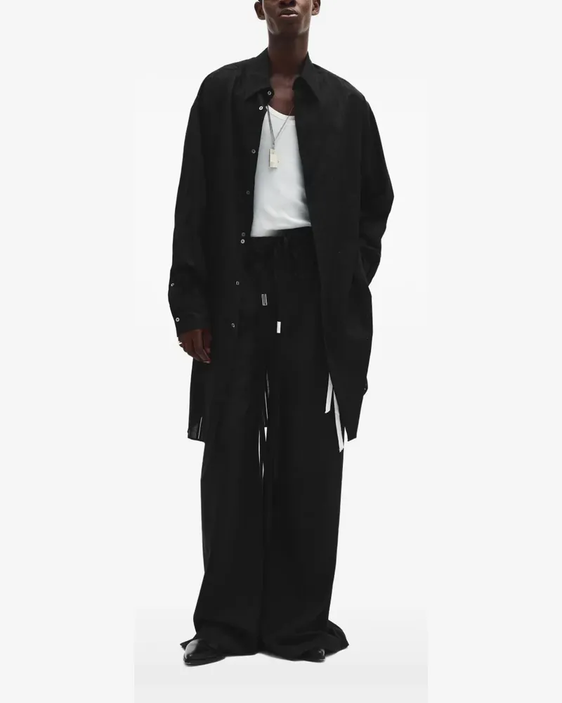 Ann Demeulemeester Dagbart Hemd - Schwarz Schwarz
