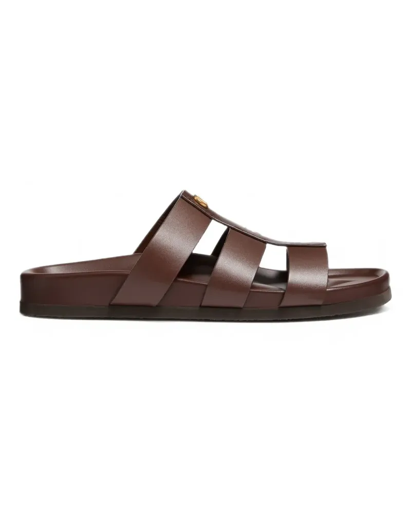 Valentino Garavani Studshield Sandalen aus Kalbsleder - Braun Braun