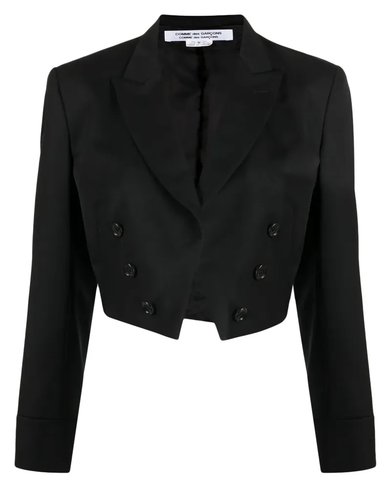 Comme des Garçons Doppelreihiger Blazer - Schwarz Schwarz