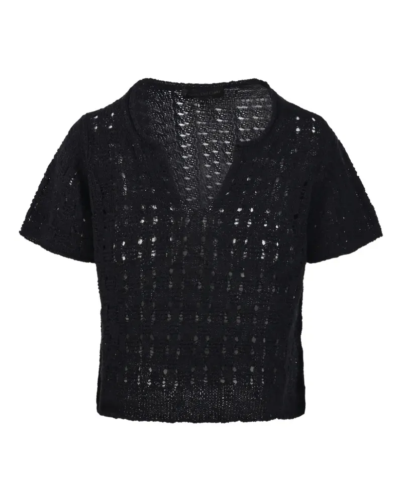 Fabrizio del Carlo Strickoberteil mit V-Ausschnitt - Schwarz Schwarz