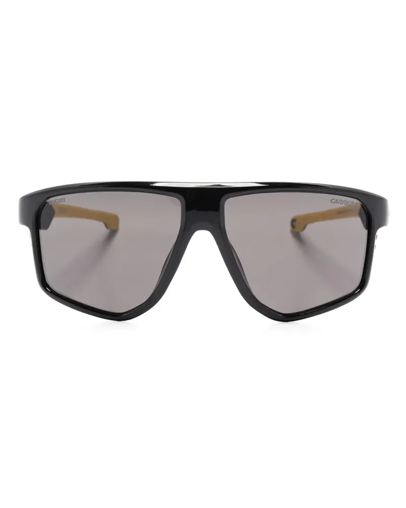 Carrera Sonnenbrille mit Oversized-Gestell - Schwarz Schwarz