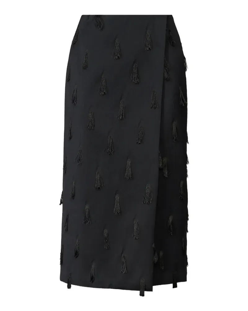 Fabiana Filippi tassel-embellished wrap midi skirt - Schwarz Schwarz