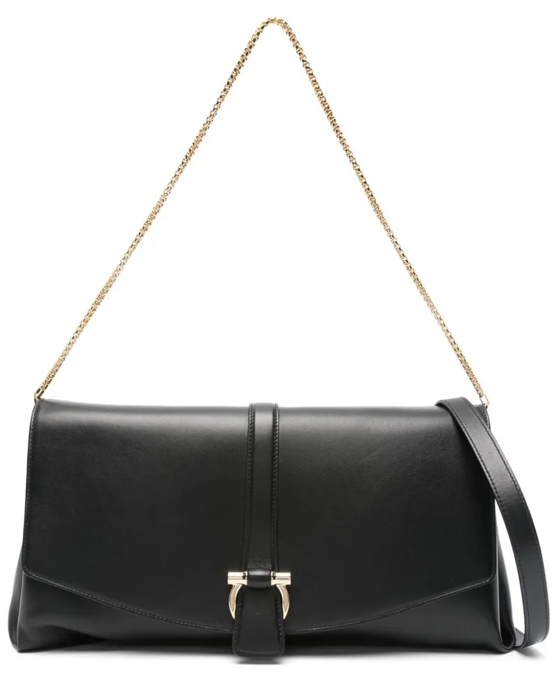 Ferragamo Schultertasche mit Gancini-Schnalle - Schwarz Schwarz