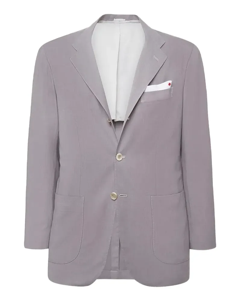 Kiton Einreihige Jacke - Grau Grau