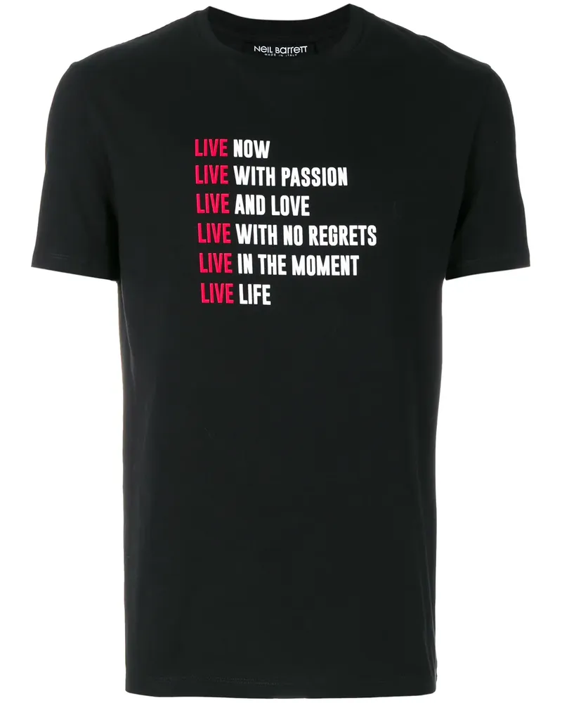 Neil Barrett T-Shirt mit Print - Schwarz Schwarz
