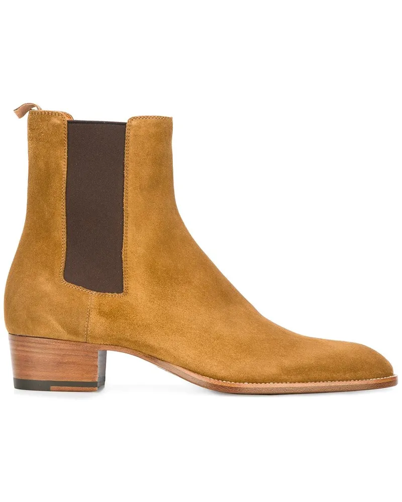 Saint Laurent Wyatt' Chelsea-Boots Braun