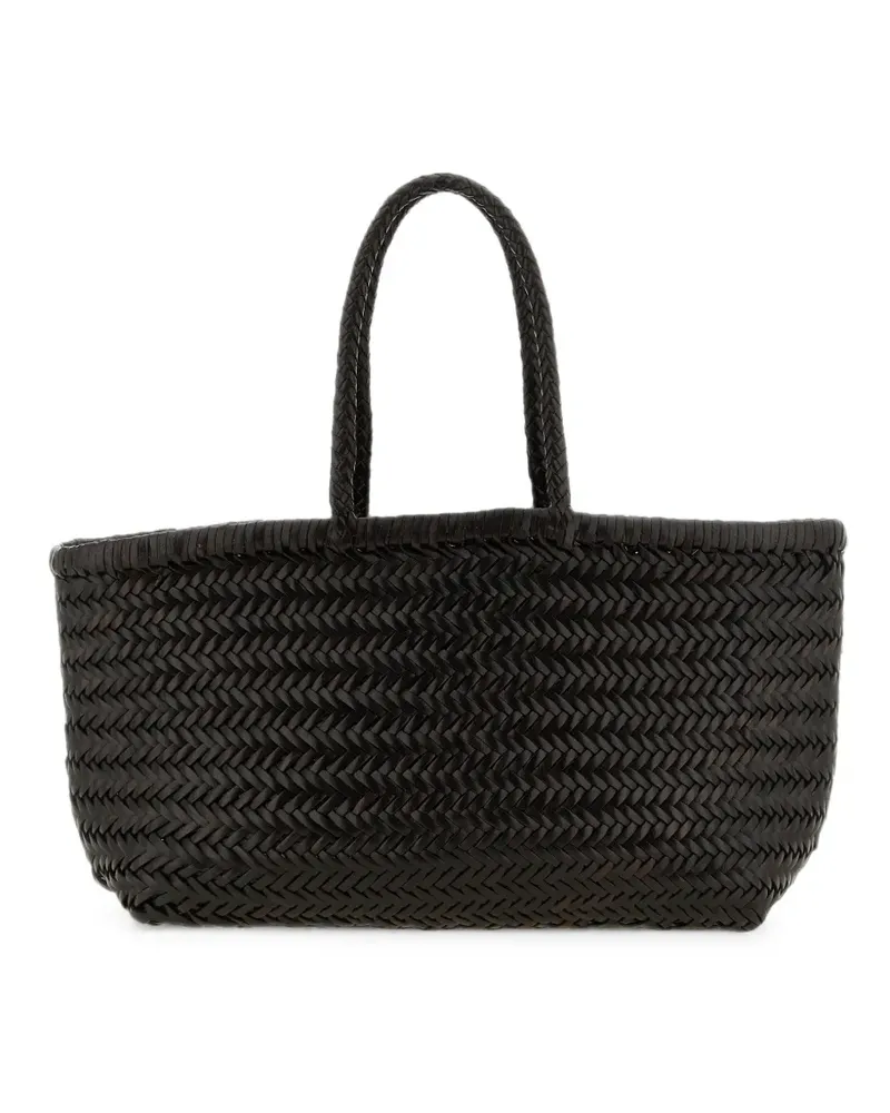Dragon Diffusion big Bamboo Triple Jump woven leather shoulder bag - Braun Braun