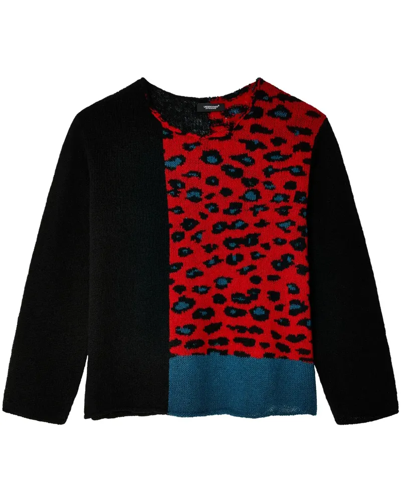 Undercover Pullover mit Leoparden-Print - Schwarz Schwarz