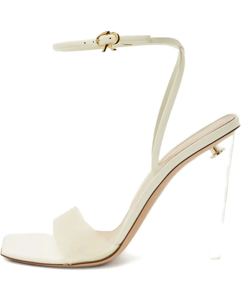 Gianvito Rossi Odyssey patent-leather sandals - Weiß Weiß