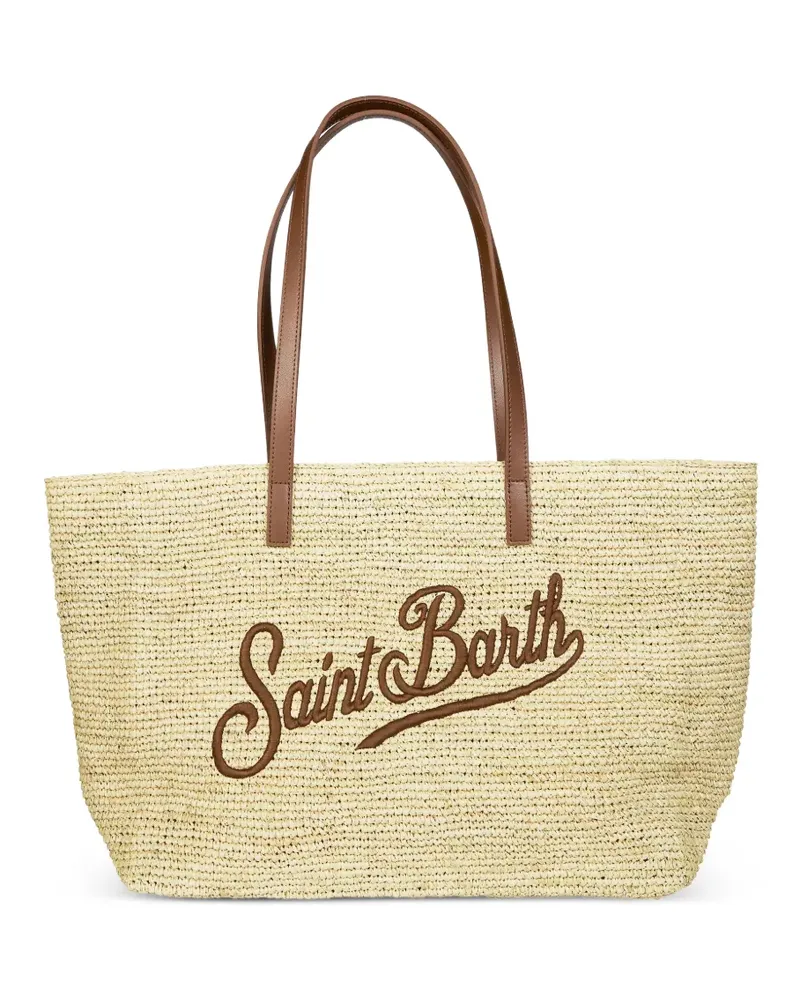MC2 Saint Barth logo-embroidered tote bag - Nude Nude