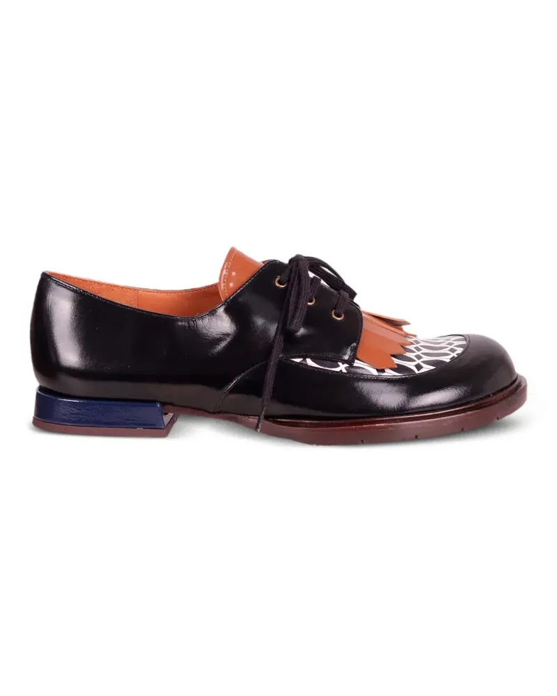 Chie Mihara Jeripa Lederschuhe mit Fransen - Schwarz Schwarz