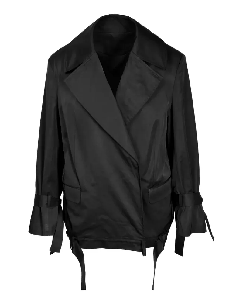 Ioana Ciolacu Fold tie-fastening jacket - Schwarz Schwarz