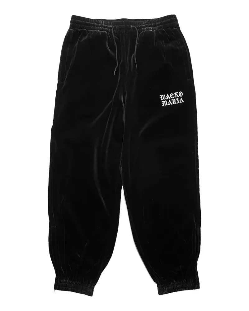 Wacko Maria velvet-textured track pants - Schwarz Schwarz