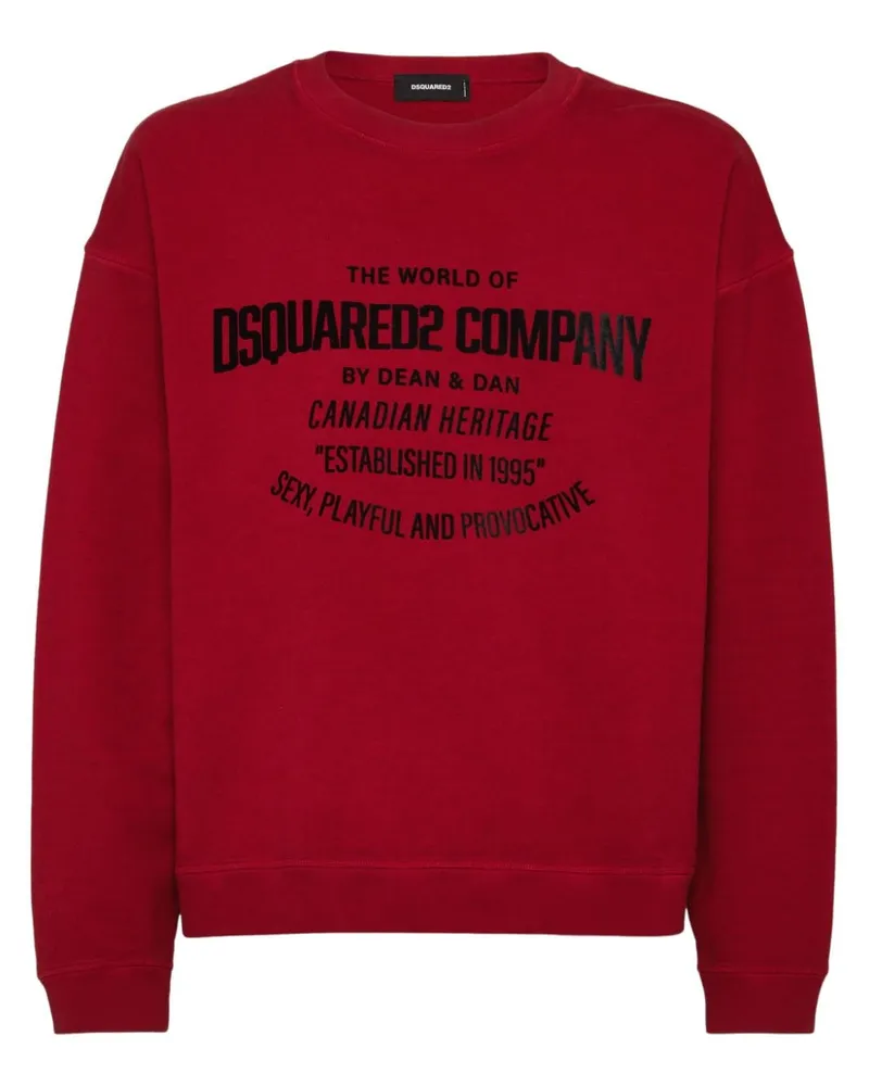 Dsquared2 Sweatshirt mit Logo-Print - Rot Rot