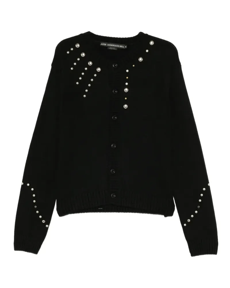 Andersson Bell bead-embellished knitted cardigan - Schwarz Schwarz
