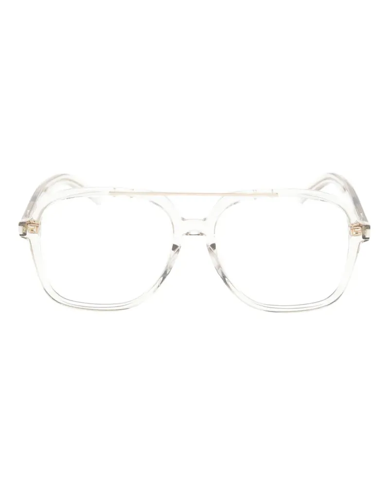 Saint Laurent Brille mit geometrischem Gestell - Nude Nude