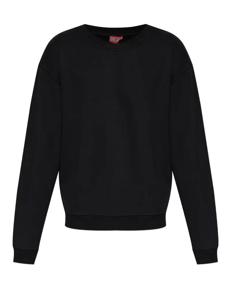 Diesel logo-embroidered sweater - Schwarz Schwarz